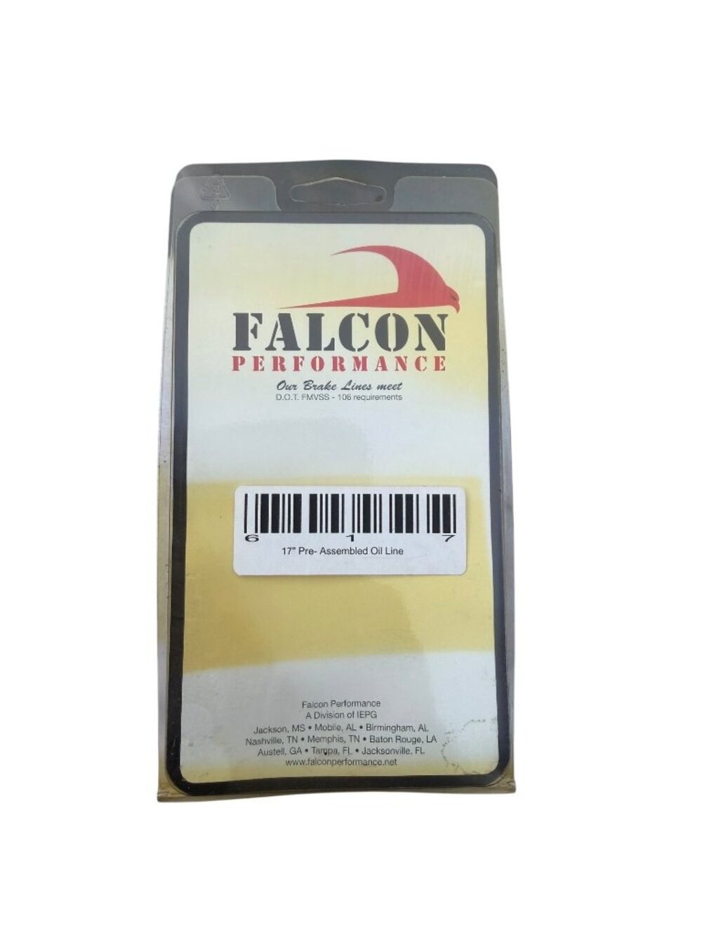 17" Falcon Performance Pre-Assembled Oil Line Braided Steel Motorcycle NOS 617